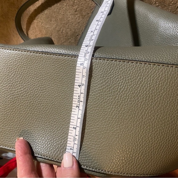 Steve Madden Tote Shoulder Bag Sage Green Faux Leather - Picture 8 of 16